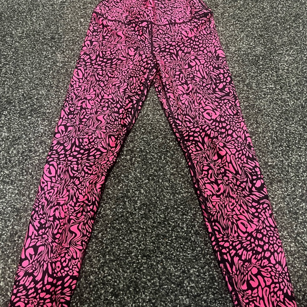 Carbon38 Fuchsia and Black Animal Print Leggings